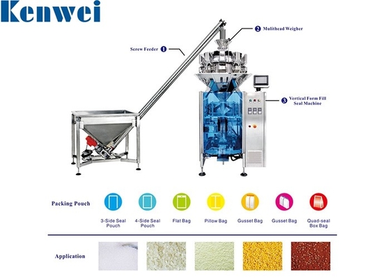 500g Sugar Automatic Bag Packaging Machine With Screw Feeder