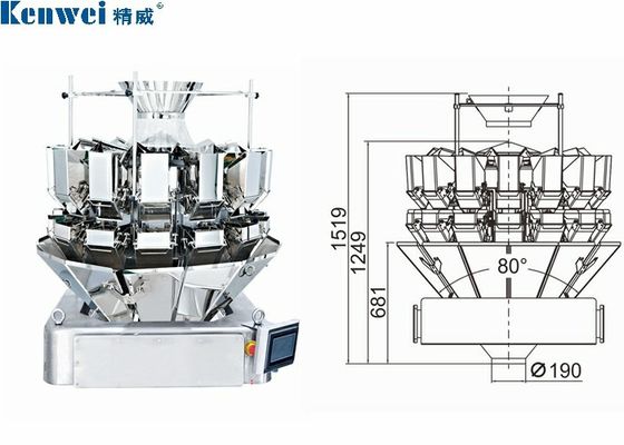 220V 3L Hopper 10 14 Head Multihead Weigher